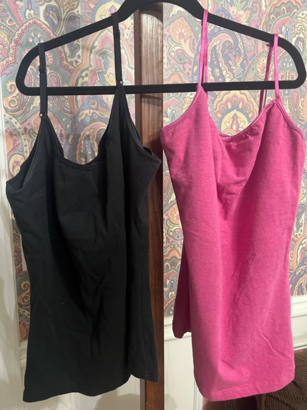 Pink & Black Spaghetti-Strap Camisoles